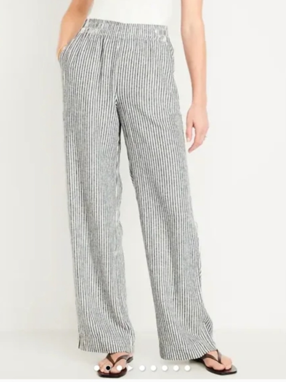 Old Navy High-Waisted Linen-Blend Wide-Leg Pants